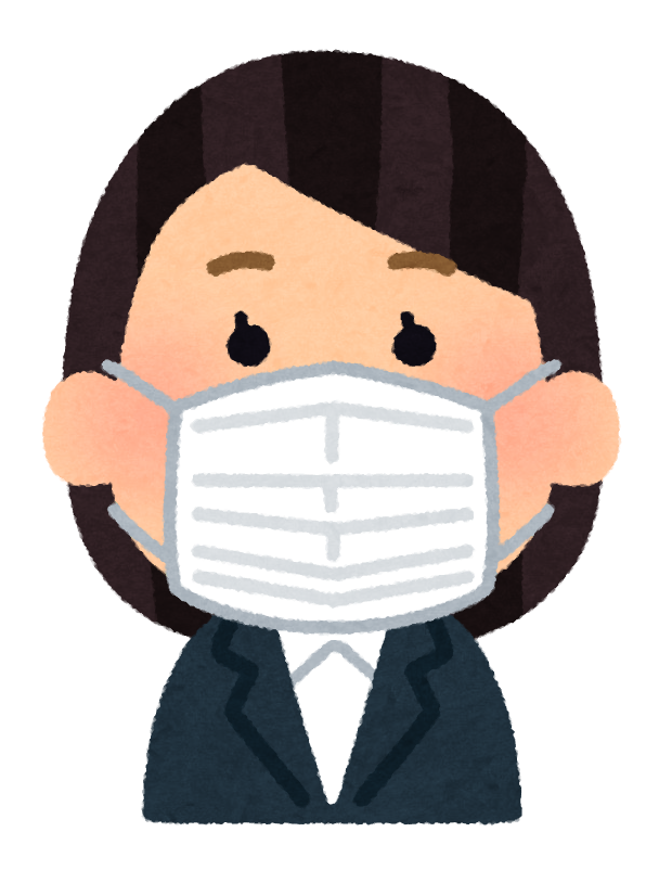 マスクを着用したビジネスウーマン